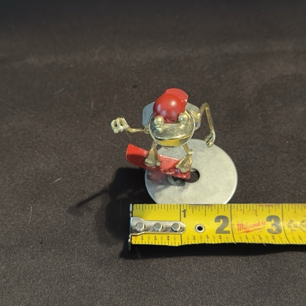 Vtg 2000 Arthur Ward Frog Sculpture Nuts Bolts Skater Skateboarder Reproduction - Picture 3 of 8